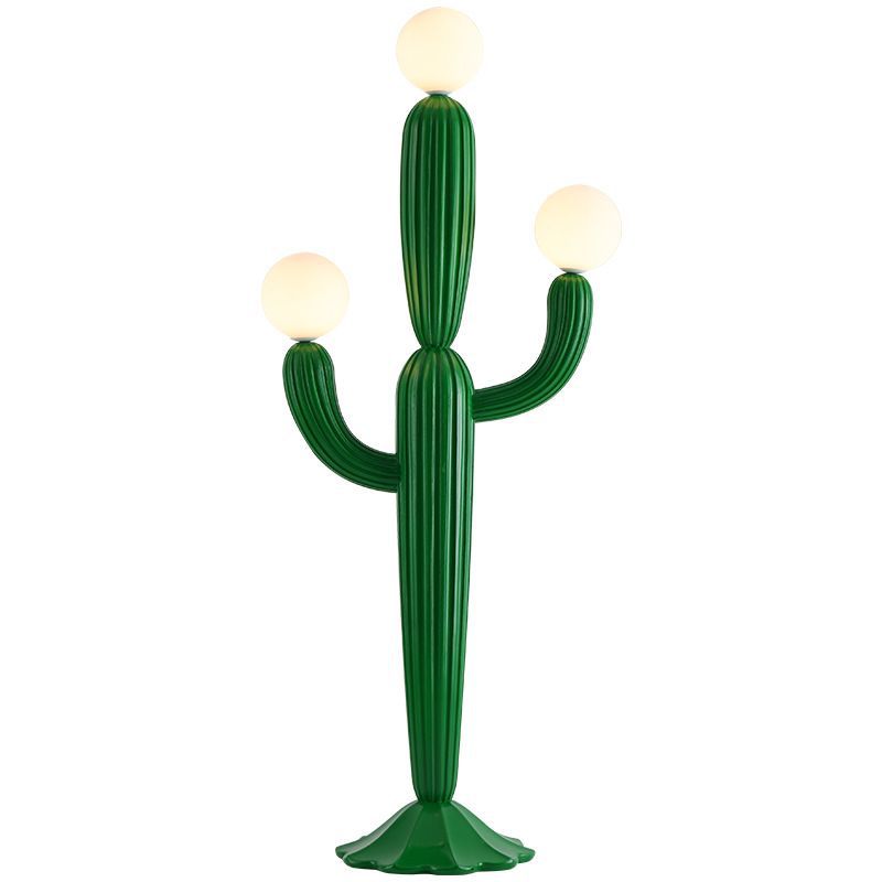 Dekorative Stehleuchte Kaktus Design aus Resin Glas 3 flammig