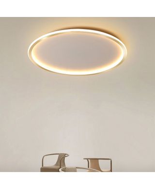 Led Deckenleuchte aus Acryl Aluminium in Gold/Schwarz D40/50cm