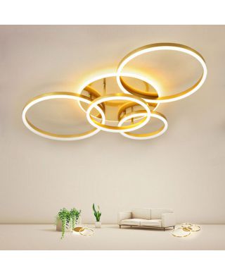 Led Deckenleuchte aus Acryl Aluminium in Gold 5/6 flammig