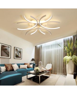 Led Deckenleuchte aus Aluminium Eisen in Weiß 6 flammig