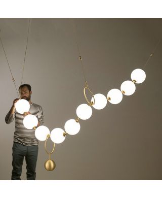 Led Pendelleuchte aus Acryl 10 flammig Kabellänge verstellbar