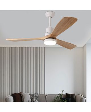 Deckenventilator Led mit Beleuchtung aus Acryl 3 Holz Flügel