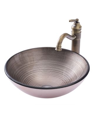 Glas Aufsatzbecken Rund D42cm