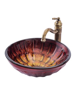 Glas Aufsatzbecken Rund D42cm