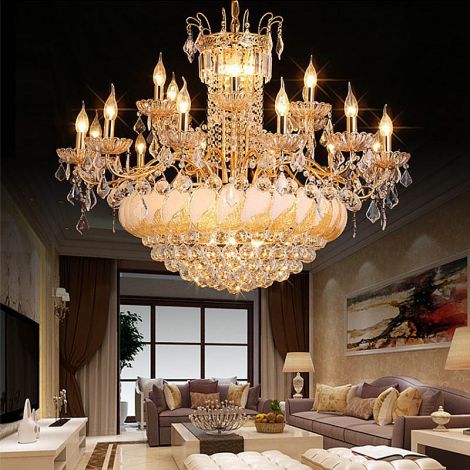 Luxus Kristall Kronleuchter Kerzen Design für Esszimmer