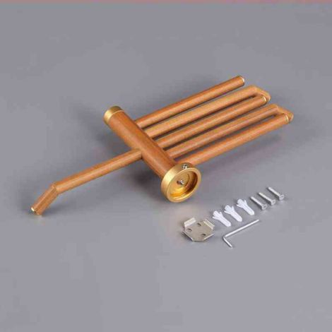 WC Rollenhalter mit Ablage Wandmontage aus Holz