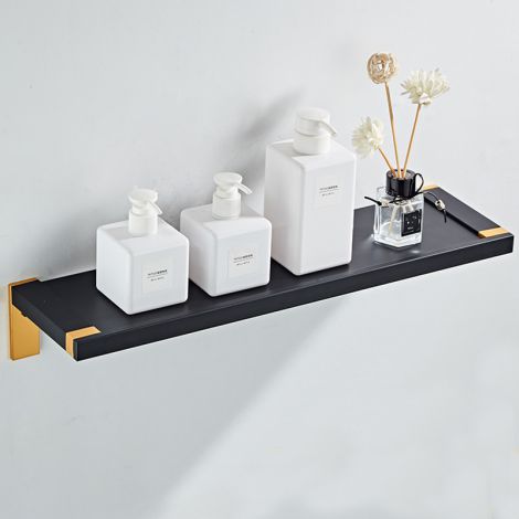 Duschablage Wand aus Aluminium L40/50/60cm in Schwarz