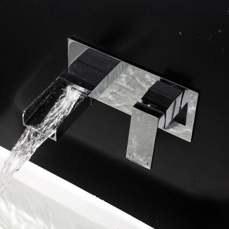 Waschtischarmatur Unterputz Einhebel Mischbatterie in Chrom