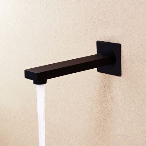 Auslauf Ausladung für Armatur aus Messing L18cm in Schwarz