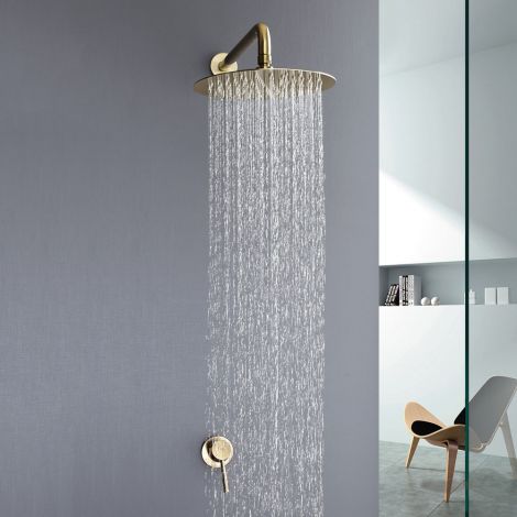 Regendusche Unterputz Rund D25cm mit Einhebelmischer