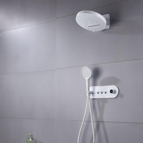 Duschsystem Unterputz Rundes Design Regenfall mit Grundkörper Digitalanzeige