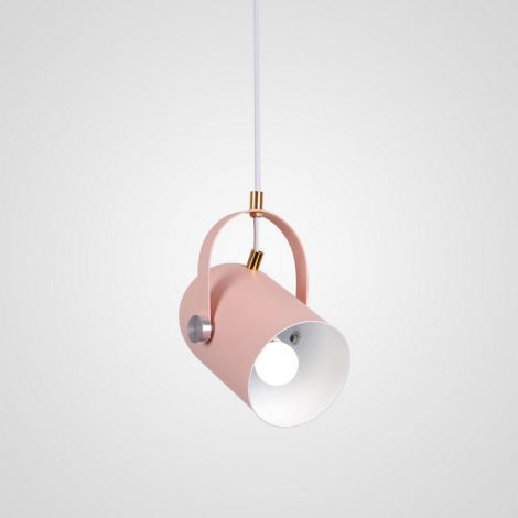 Pendelleuchte aus Aluminium in Pink/Blau/Grün E27 1 flammig