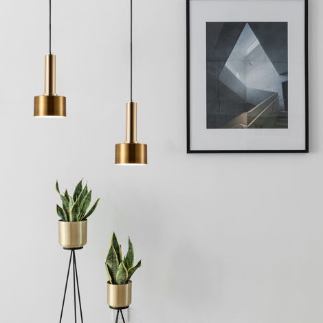 Einflammige Aluminium-Pendelleuchte minimalistisch Arbeitszimmer