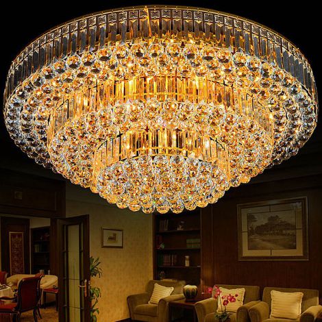 Kristall Deckenleuchte Led Rund Luxus D40/D60/D80cm