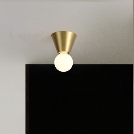 Mini Deckenlampe in Gold E27 1 flammig