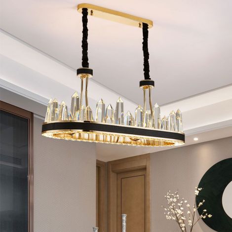 Transparenter LED Lüster Wohnbereich Schlafraum