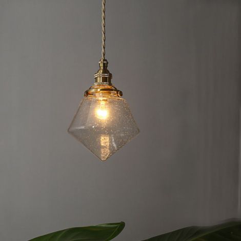 Glas Hängeleuchte Modern Luftblase Design E14 1 flammig