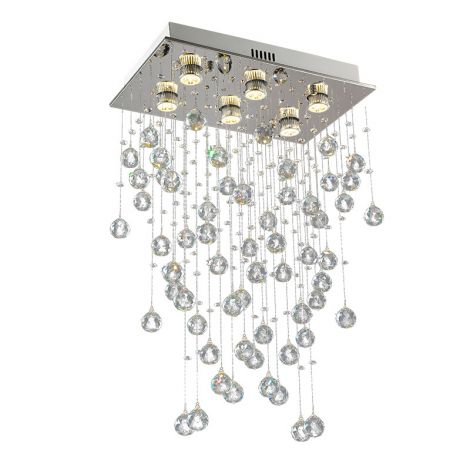 Rechteckige Kristall-Deckenleuchte modern für Wohnzimmer und Bar