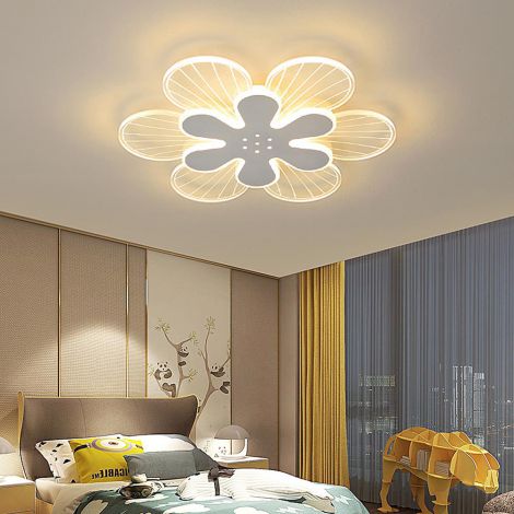 Led Deckenlampe Blume Design aus Acryl in Transparent