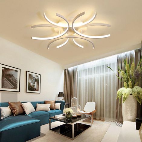 Led Deckenlampe Modern Halbrundes Design in Weiß