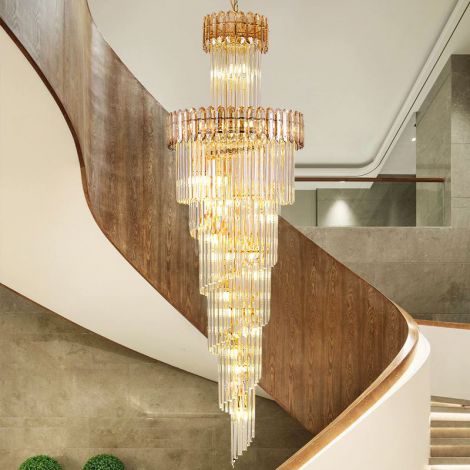 Luxus Pendelleuchte Kristall Groß für Hotel