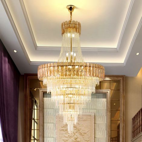 Elegante Pendelleuchte Kristall für Hotel