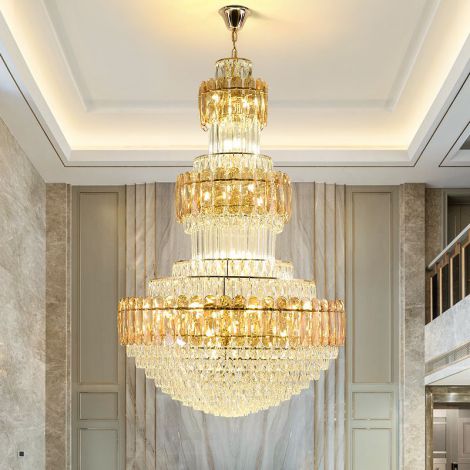 Großer Kristall Kronleuchter Europäisch Luxus Hotel 