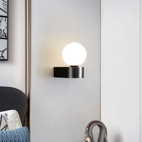 Kupfer Wandleuchte mit Glas einfach und modern