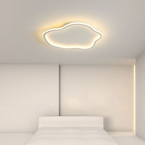 Led Deckenleuchte in Wolkenform aus Eisen und Silikagel in Weiß/Schwarz