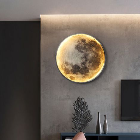 Kreative Wandleuchte Led Mond Design aus Eisen Acryl 1 flammig