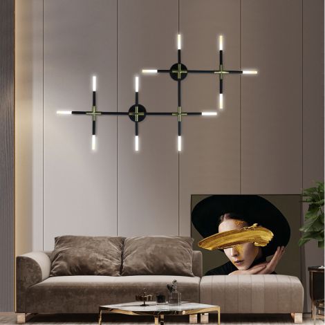 LED Modulare Pendelleuchte DIY Kombinierbar Schwarz