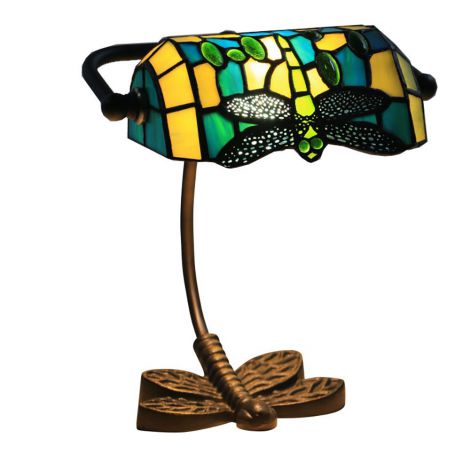 Tiffany Tischlampe mit Libellenmotiv aus Glas Zinklegierung 1 flammig