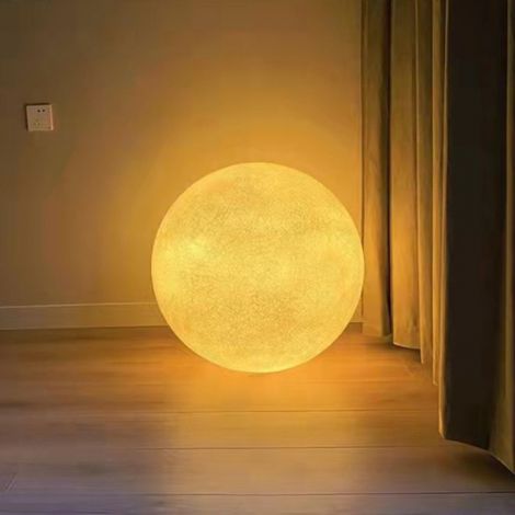 Dekorative Stehleuchte Mond Design aus Resin Metall 1 flammig