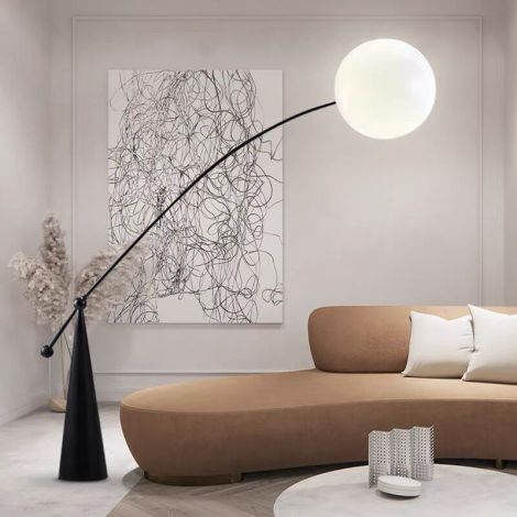 Stehleuchte Modern Design mit Acryl Schirm aus Eisen 1 flammig