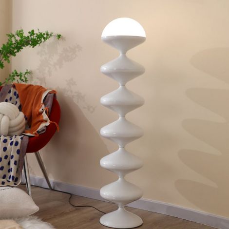 Led Stehleuchte Abakus Design aus Acryl Eisen 1 flammig