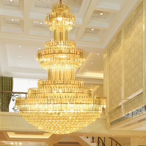 Moderne Pendelleuchte aus Metall Kristall für Hotel