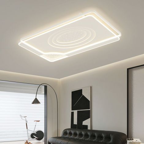 Rechteckige Deckenleuchte Led mit Sterndesign