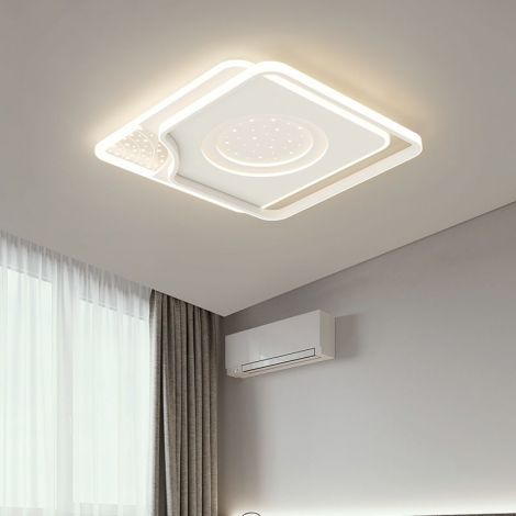 Quadratische Deckenleuchte Led mit Sterndesign