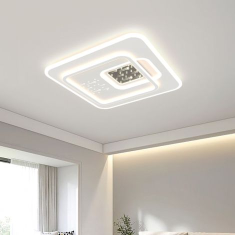 Led Deckenleuchte Quadratisch mit Meteormuster
