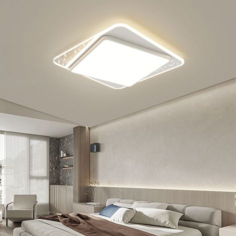 Quadratische Deckenleuchte Led mit Meteormuster