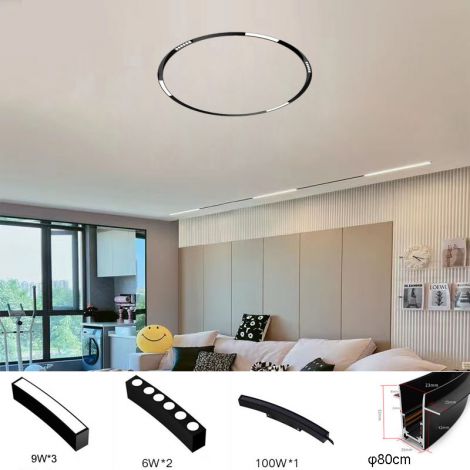 Moderner LED Rundschienenspot magnetisch einbaubar