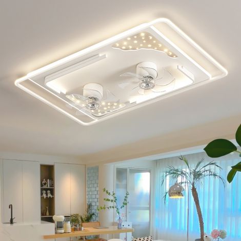 Moderner Ventilator mit Led Beleuchtung Dimmbar mit Fernbedienung