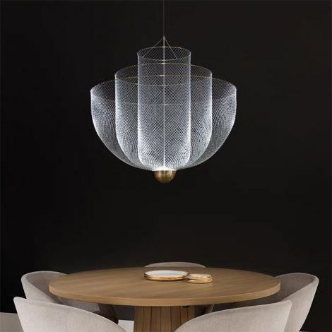 Led Pendelleuchte Kunstvoll aus Eisen für Wohnzimmer