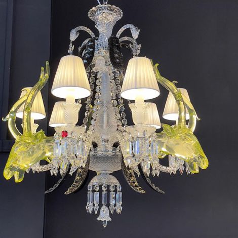 Kristall Kronleuchter Geweih Design Luxus K9