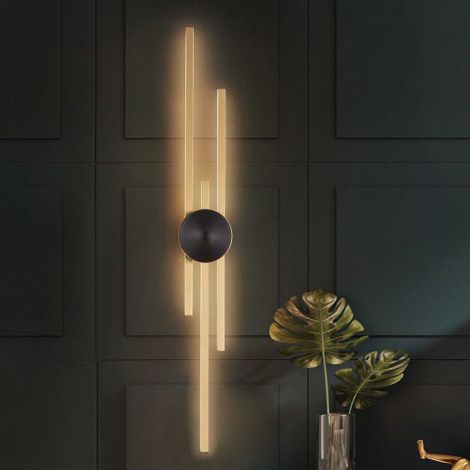 Kupfer Wandleuchte Modern LED Parallel Lang Gestaltet