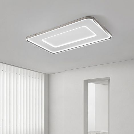 Led Deckenleuchte Vollspektrum aus Acryl Eckig Design
