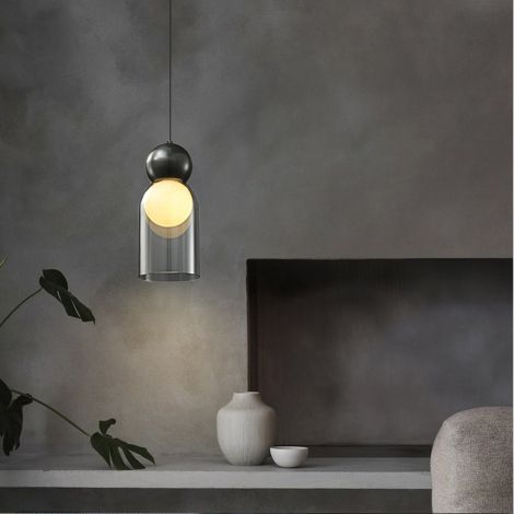 Led Pendelleuchte Exklusiv aus Glas Messing 1 flammig