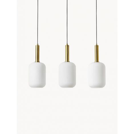 Led Pendelleuchte 3 flammig aus Opalglas
