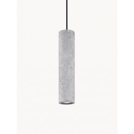 Pendelleuchte aus Beton Stahl im Schlafzimmer
