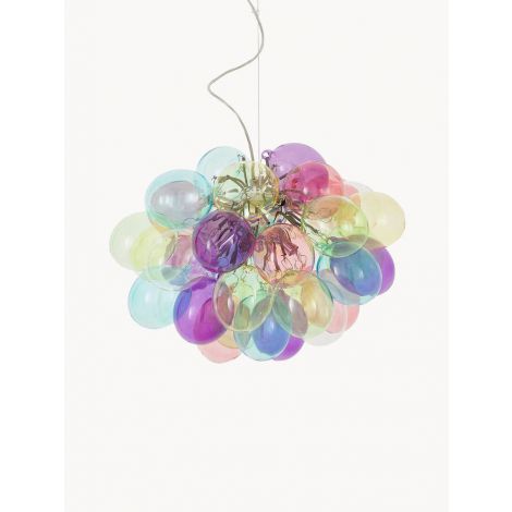 Pendelleuchte 8 flammig aus Glas Metall